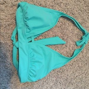 Blue bikini top